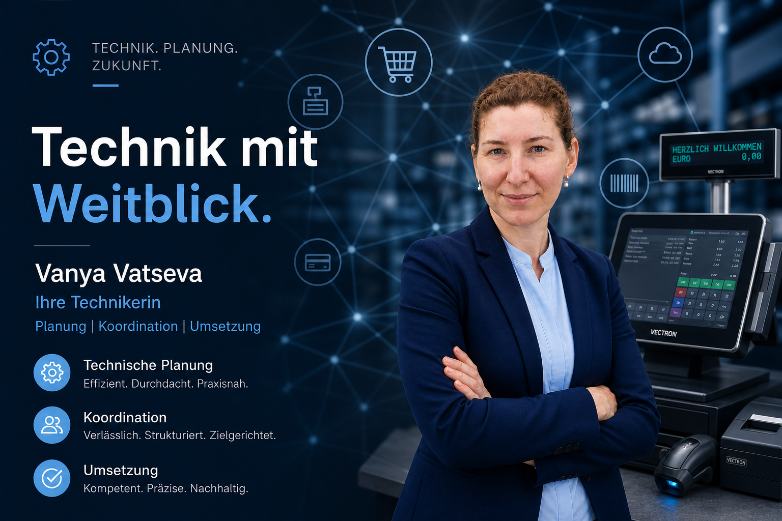 Vanya Vatseva – Technikerin, Angel Vatsev Dienstleistungen